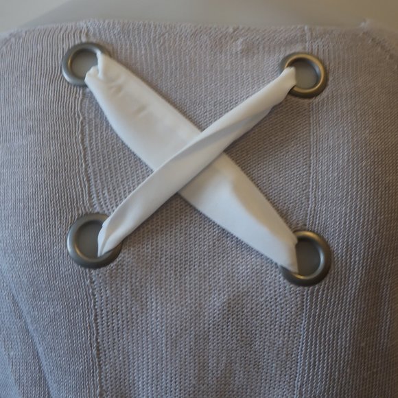 LISA TODD LINEN RIBBON LACE UP PULLOVER SWEATER M* - Picture 9 of 15